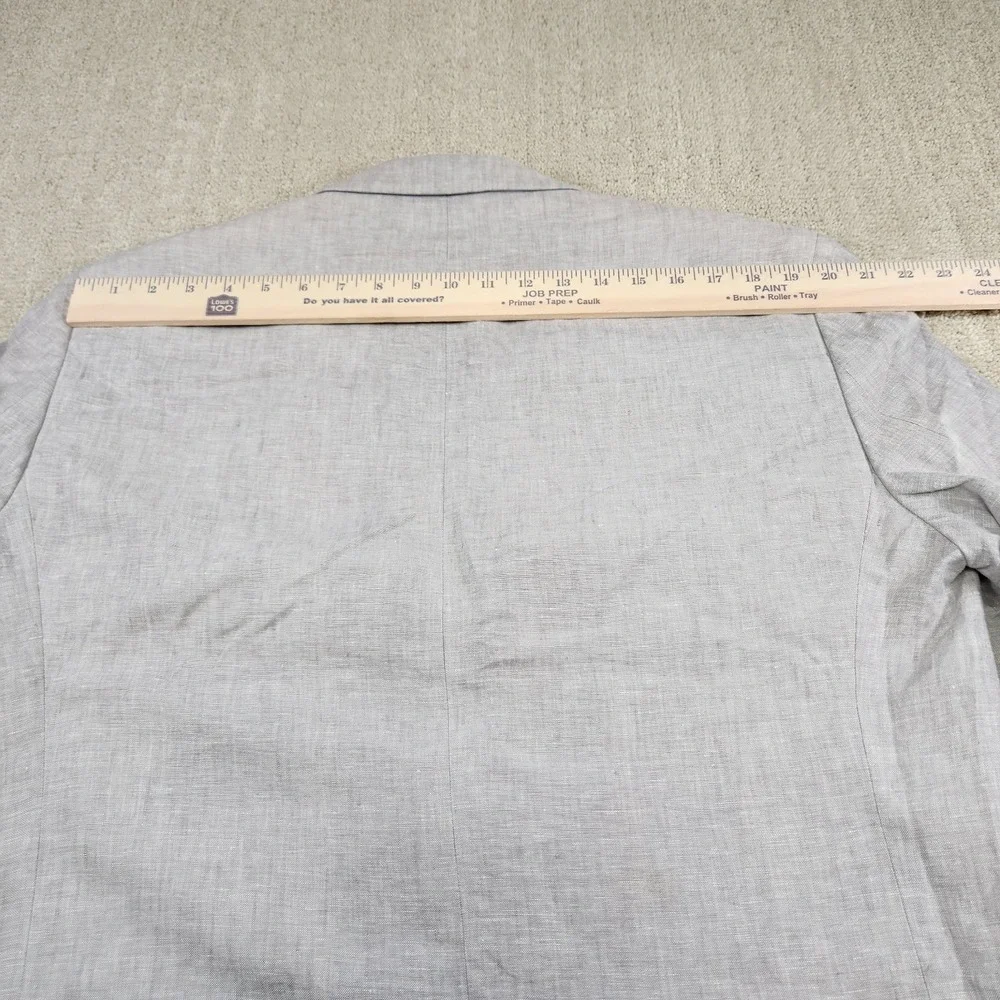 Tommy Hilfiger Blazer Men 46 Long 100% Linen Gray Unstructured NEW Lightweight